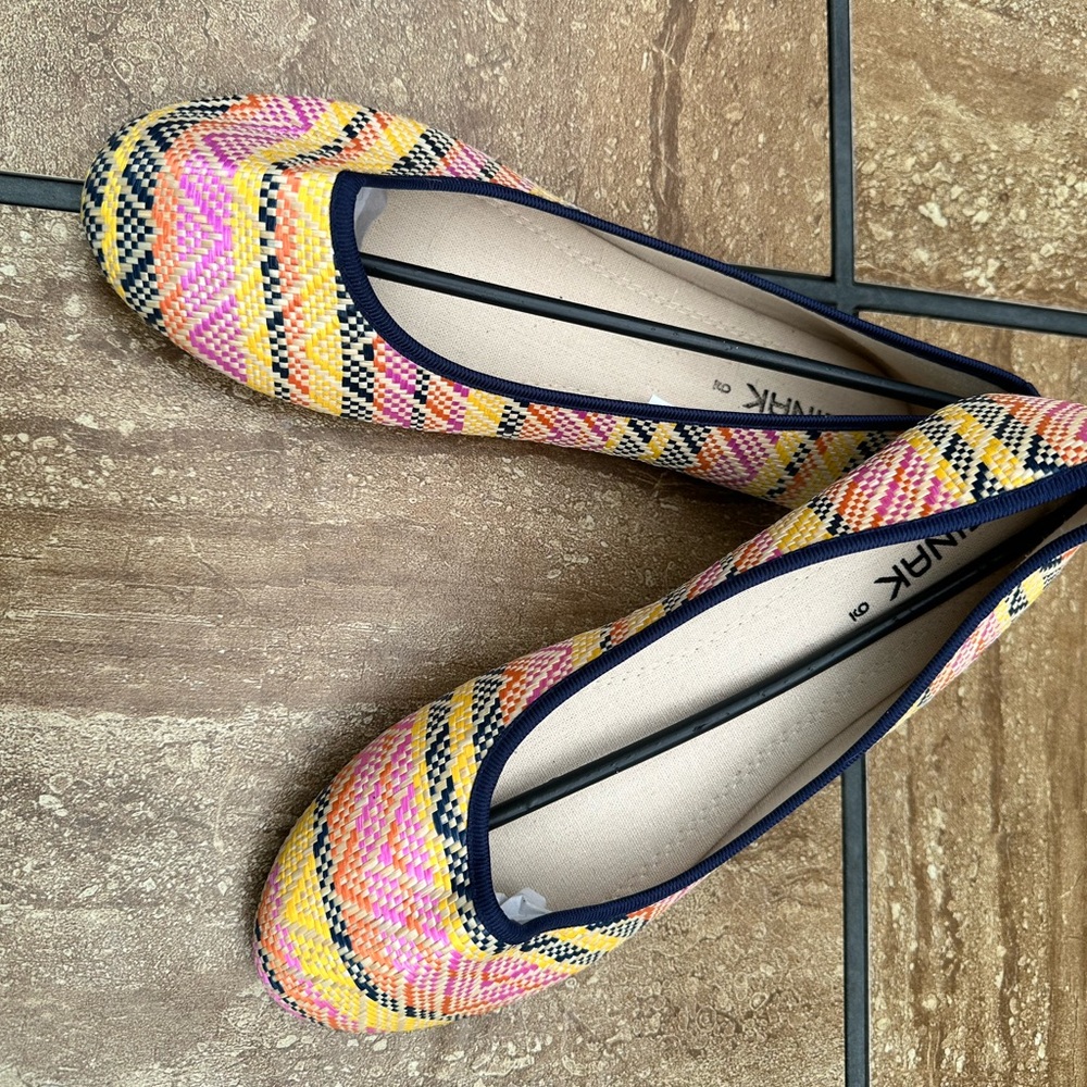 Ina Multicolor Woven Flats